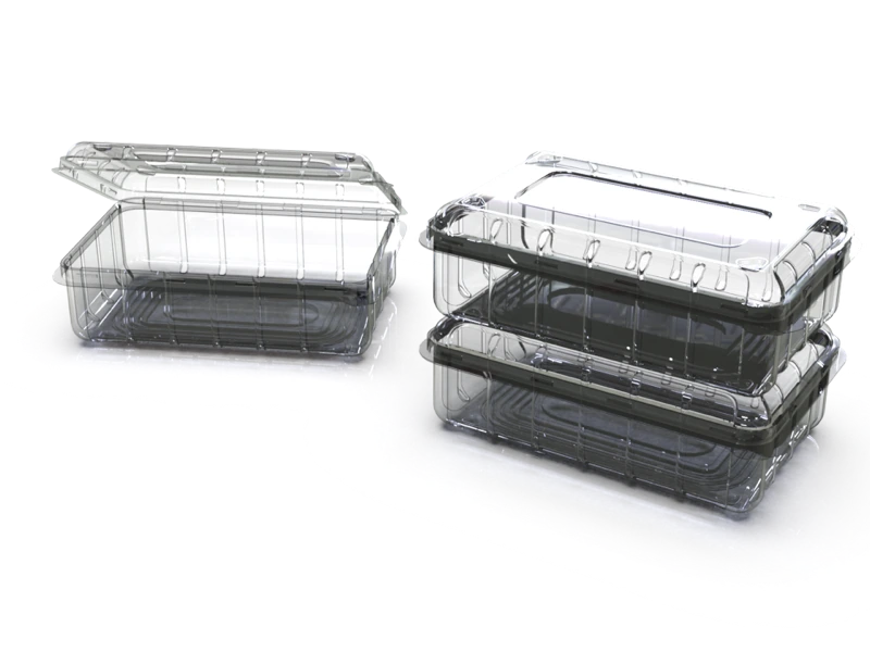 Stackable berry box render, empty