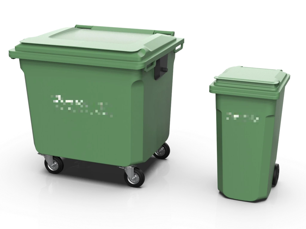 AmbiConcept 1000 L and 120 L waste bins render